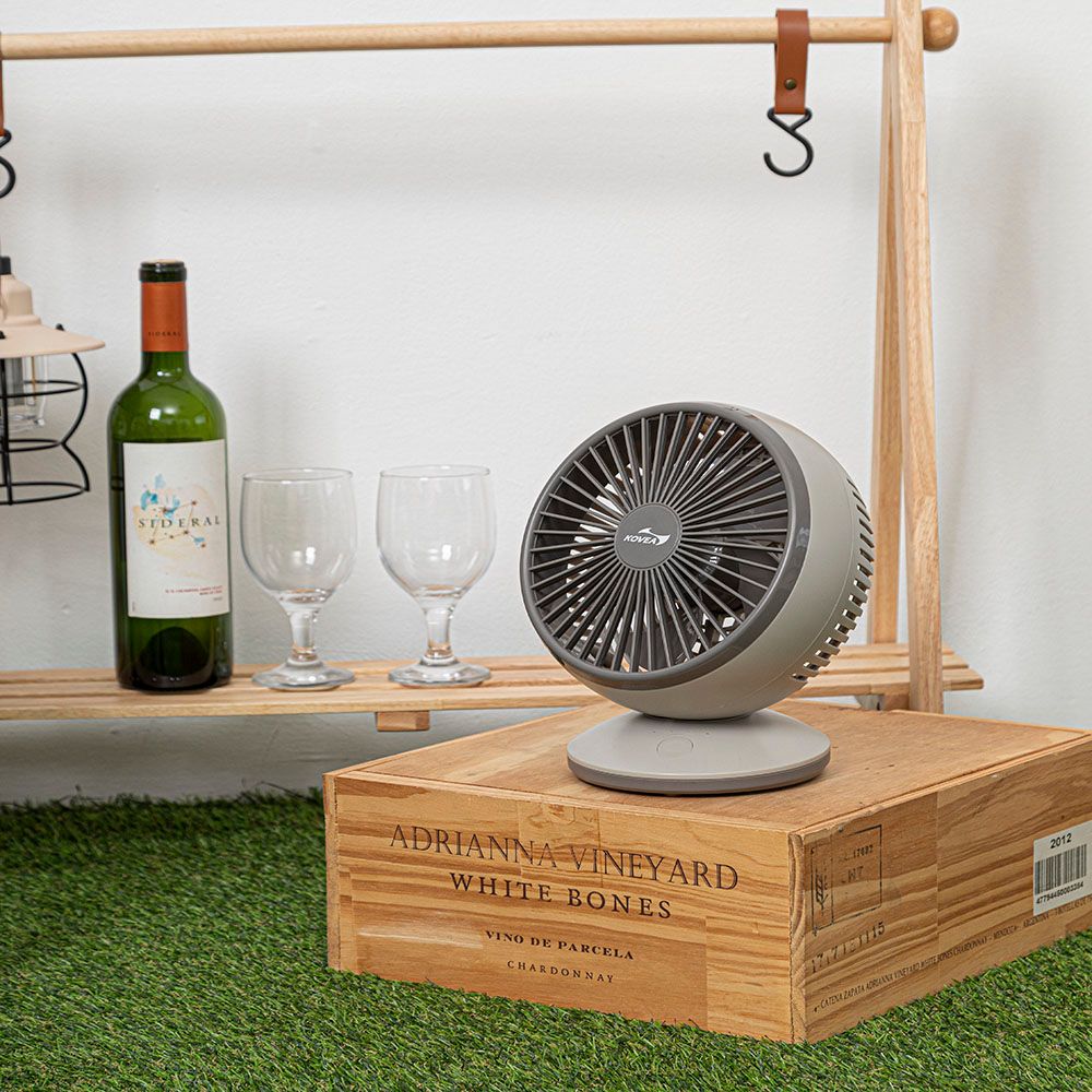 KOVEA Wireless Mini Air Circulator 7" | USB-C Rechargeable | 3-Speed | Auto Left-Right Rotation | 90° Tilt | Portable & Cordless Fan KOVEA Wireless Mini Air Circulator 7" | USB-C Rechargeable | 3-Speed | Auto Left-Right Rotation | 90° Tilt | Portable & Cordless Fan